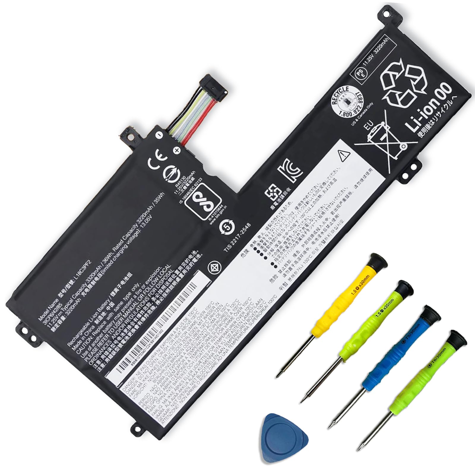 Amazon.com: SUNNEAR L18C3PF2 36Wh Battery Replacement for Lenovo